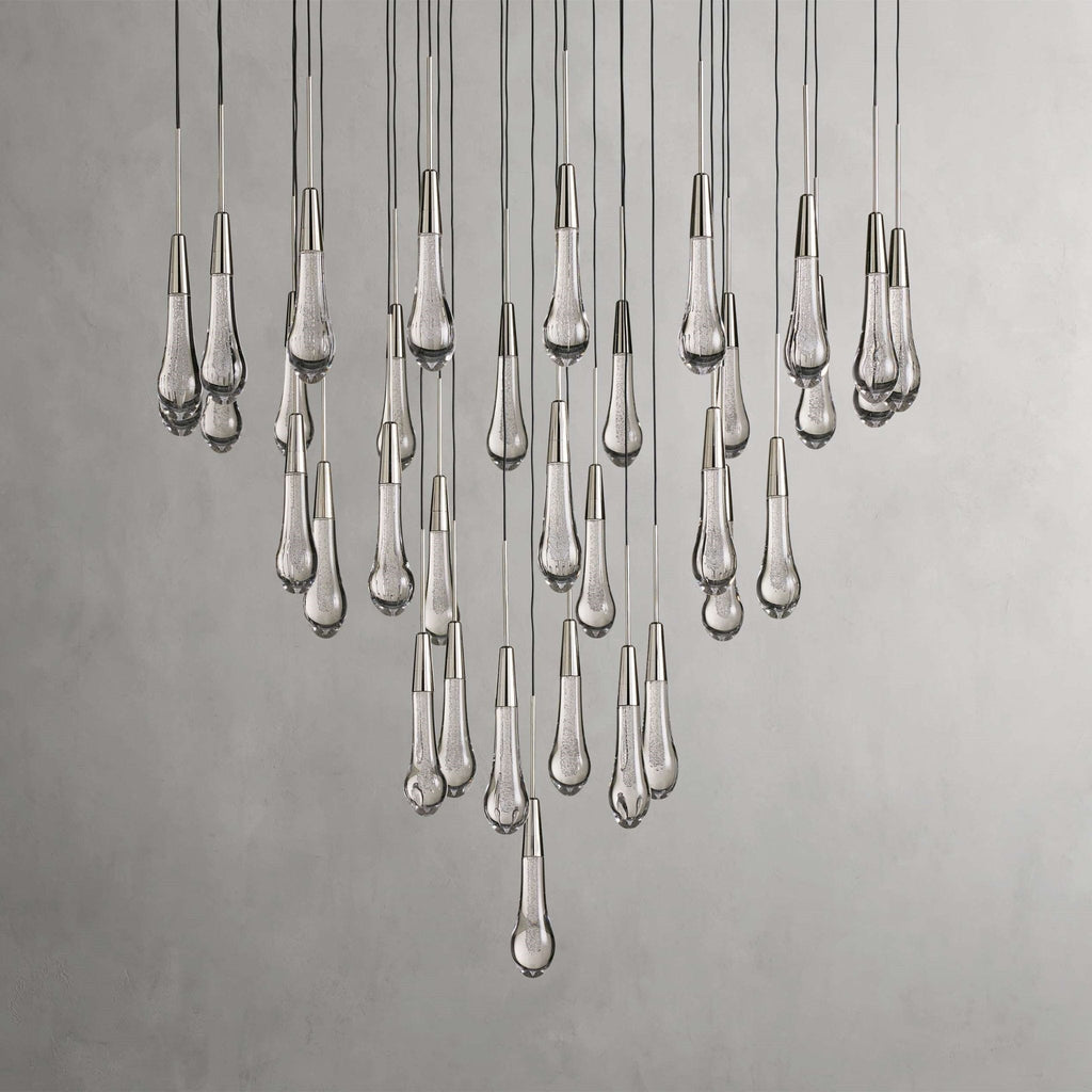 Soltaire Modern 17'' 24'' 36'' 58'' Round Chandelier Lighting - Cyran Lamps