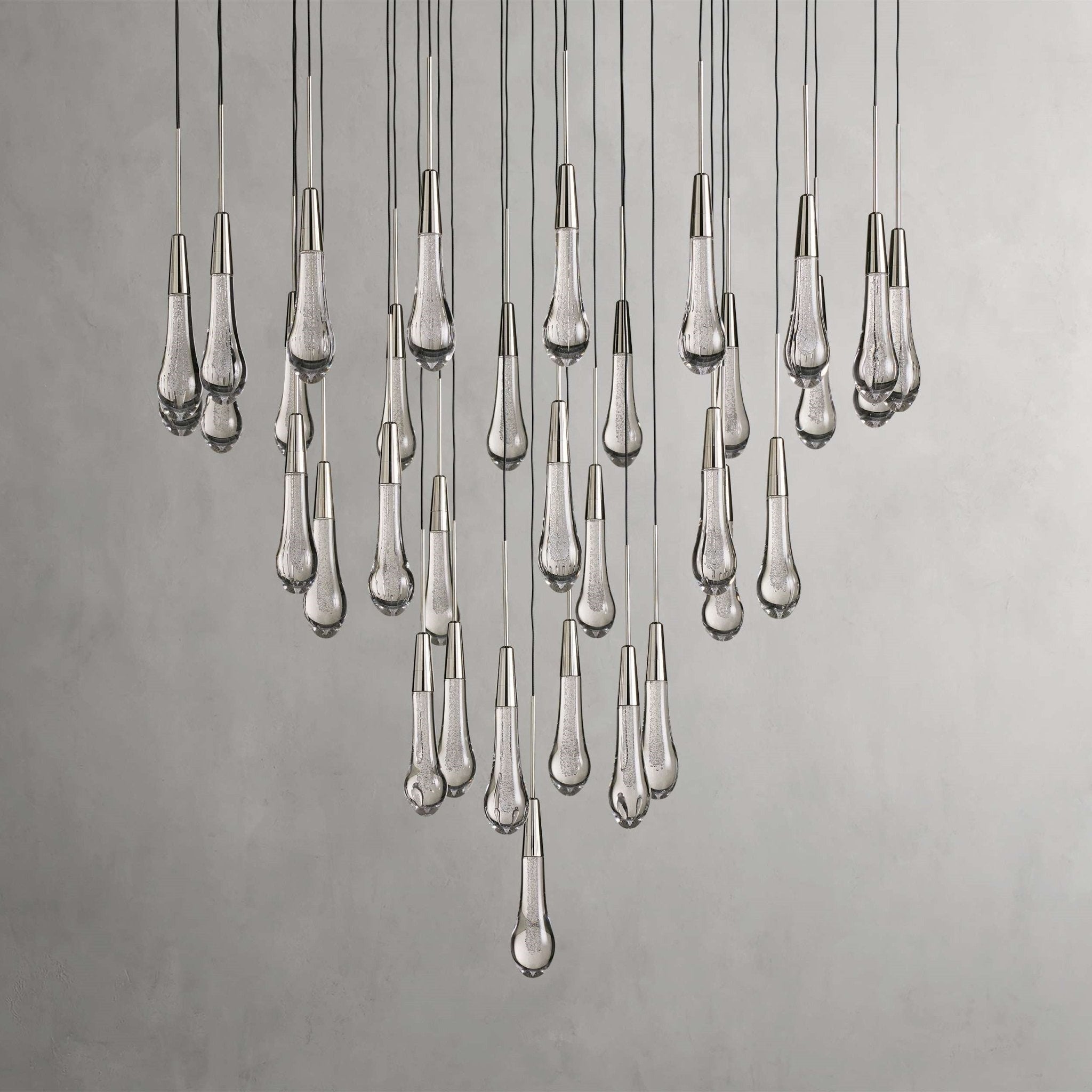 Soltaire Modern 17'' 24'' 36'' 58'' Round Chandelier Lighting - Cyran Lamps