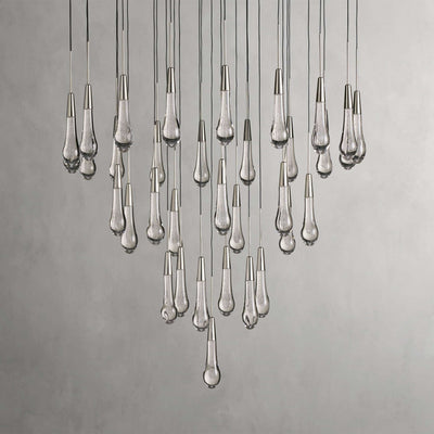 Soltaire Modern 17'' 24'' 36'' 58'' Round Chandelier Lighting - Cyran Lamps