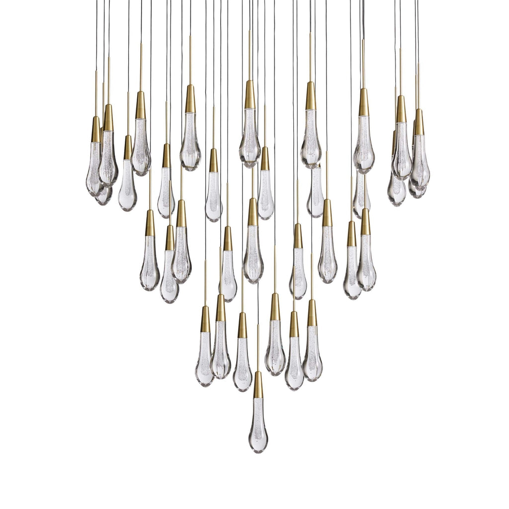 Soltaire Modern 17'' 24'' 36'' 58'' Round Chandelier Lighting - Cyran Lamps