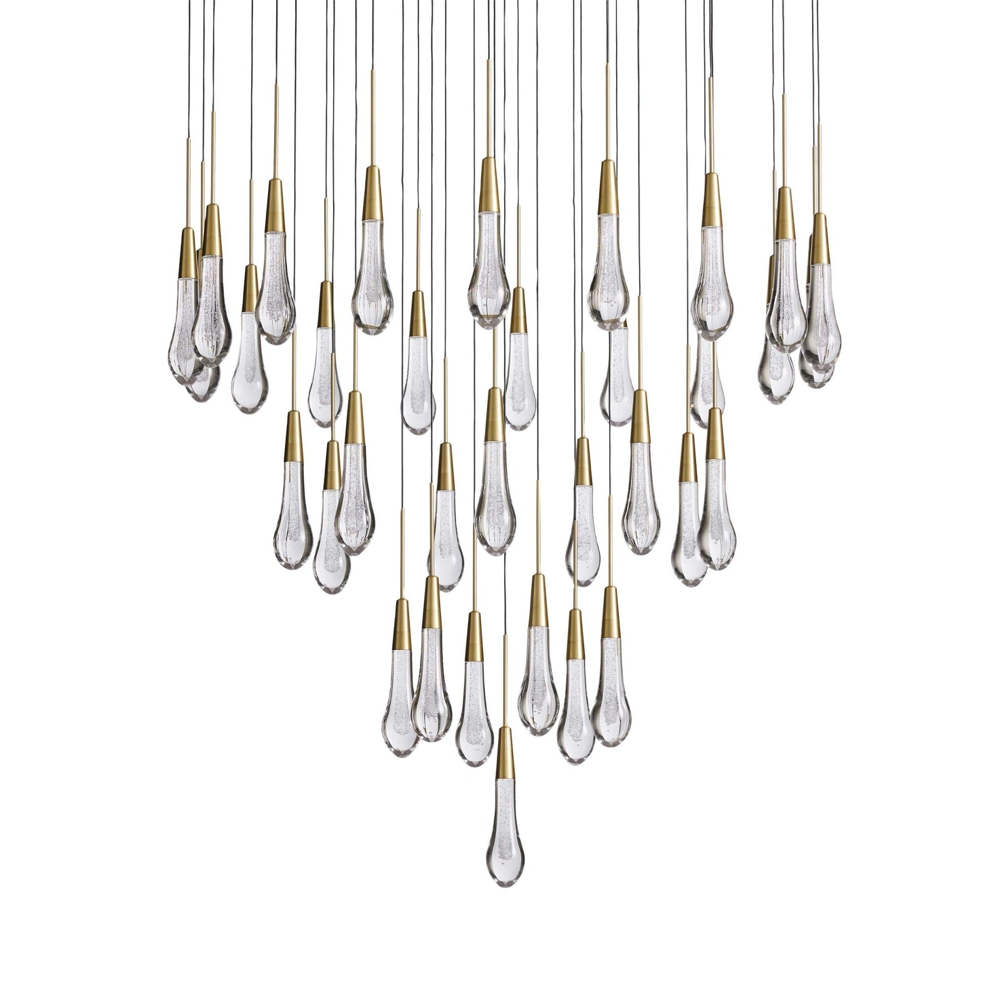 Soltaire Modern 17'' 24'' 36'' 58'' Round Chandelier Lighting - Cyran Lamps