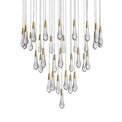 Soltaire Modern 17'' 24'' 36'' 58'' Round Chandelier Lighting - Cyran Lamps