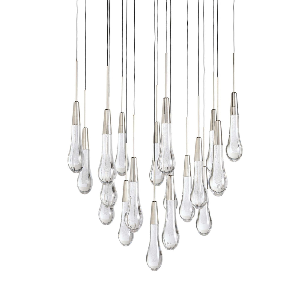 Soltaire Modern 17'' 24'' 36'' 58'' Round Chandelier Lighting - Cyran Lamps