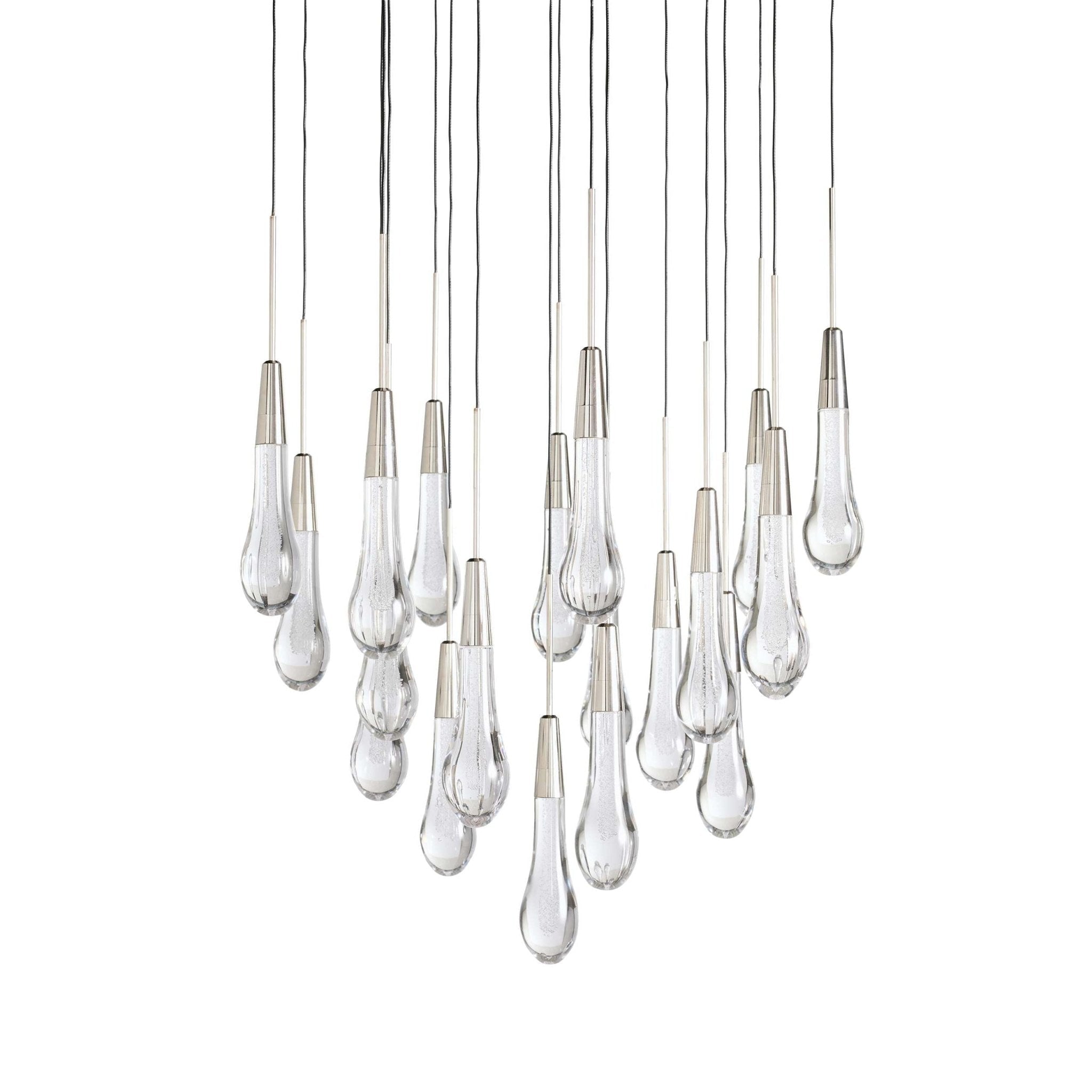 Soltaire Modern 17'' 24'' 36'' 58'' Round Chandelier Lighting - Cyran Lamps