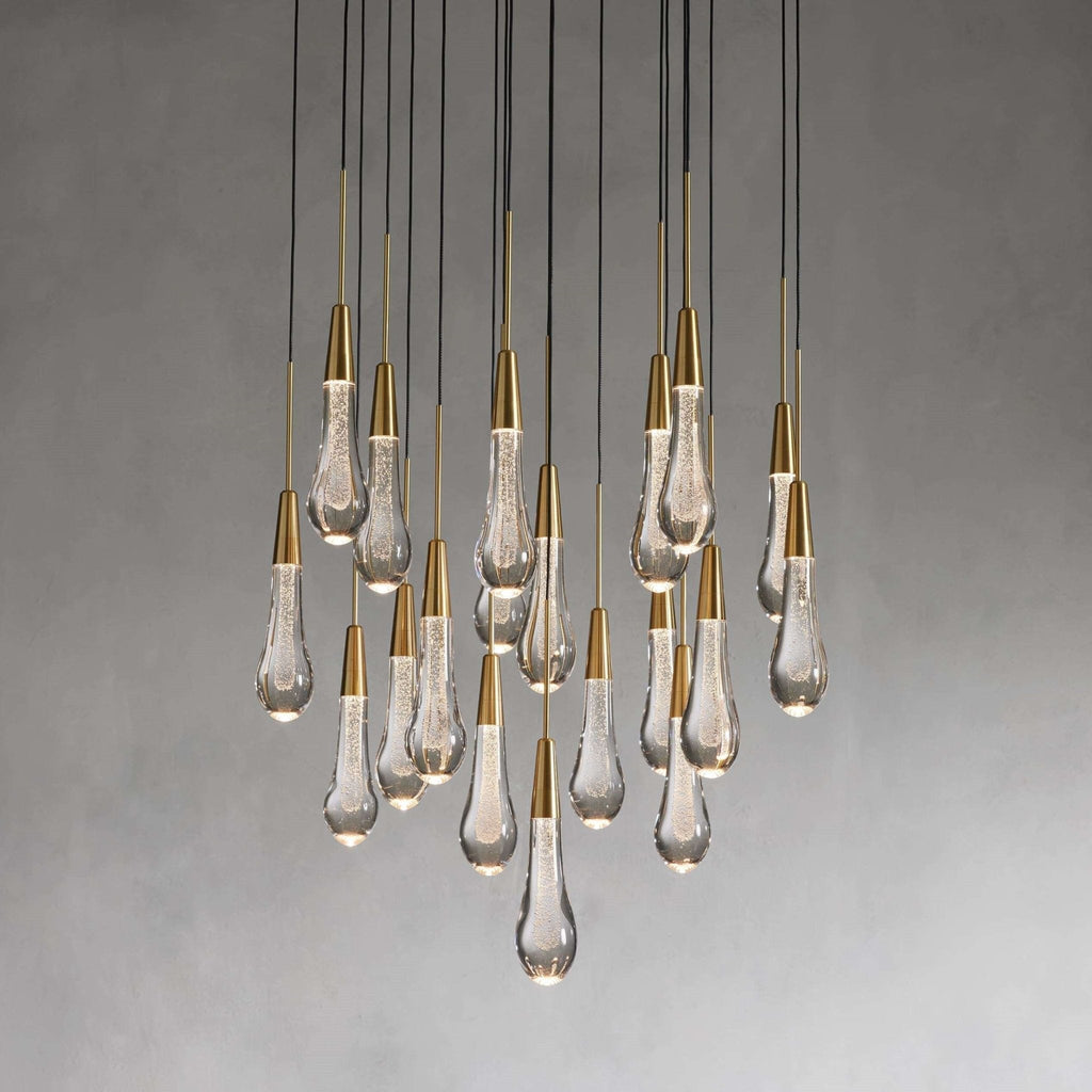 Soltaire Modern 17'' 24'' 36'' 58'' Round Chandelier Lighting - Cyran Lamps