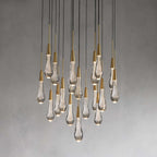 Soltaire Modern 17'' 24'' 36'' 58'' Round Chandelier Lighting - Cyran Lamps