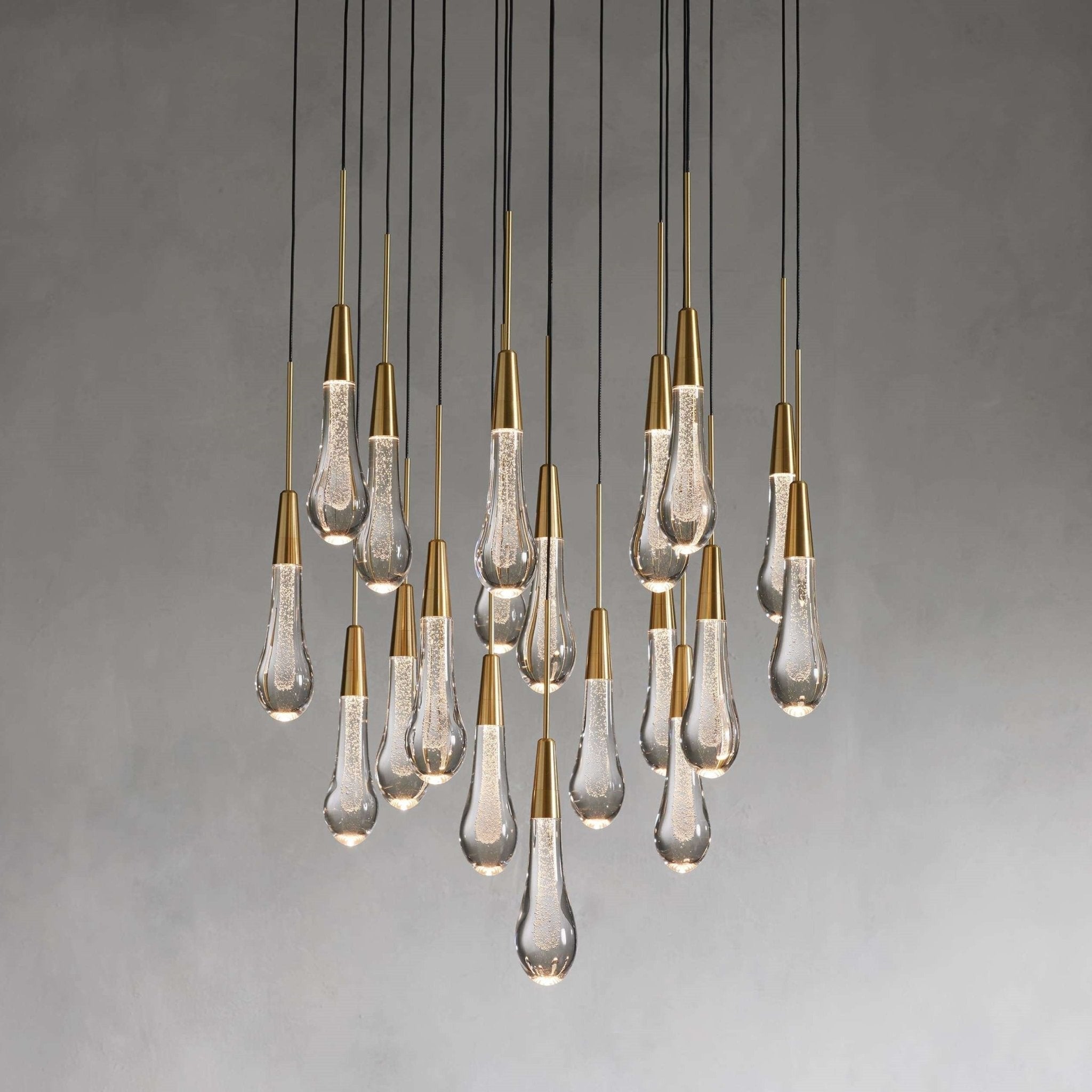 Soltaire Modern 17'' 24'' 36'' 58'' Round Chandelier Lighting - Cyran Lamps