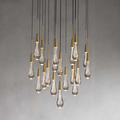 Soltaire Modern 17'' 24'' 36'' 58'' Round Chandelier Lighting - Cyran Lamps
