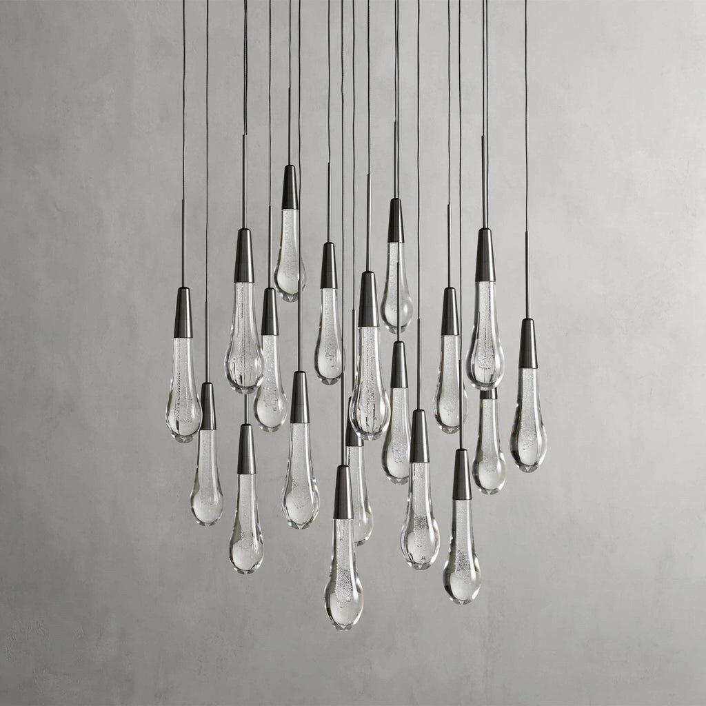Soltaire Modern 17'' 24'' 36'' 58'' Round Chandelier Lighting - Cyran Lamps