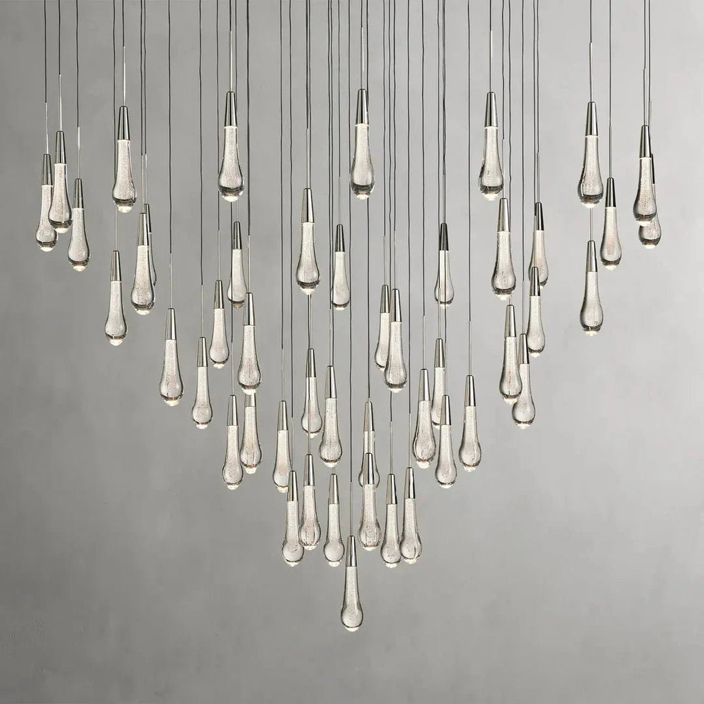 Soltaire Modern 17'' 24'' 36'' 58'' Round Chandelier Lighting - Cyran Lamps