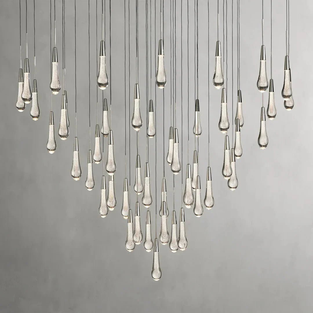 Soltaire Modern 17'' 24'' 36'' 58'' Round Chandelier Lighting - Cyran Lamps