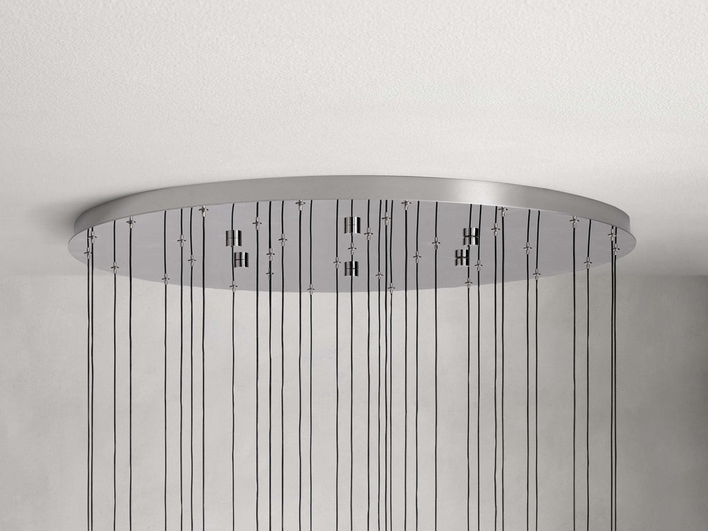 Soltaire Modern 17'' 24'' 36'' 58'' Round Chandelier Lighting - Cyran Lamps