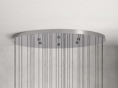 Soltaire Modern 17'' 24'' 36'' 58'' Round Chandelier Lighting - Cyran Lamps