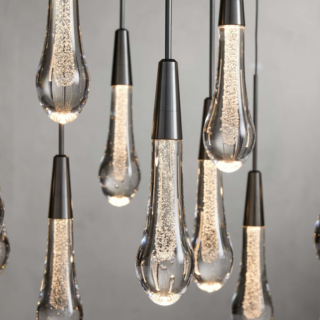 Soltaire Modern 17'' 24'' 36'' 58'' Round Chandelier Lighting - Cyran Lamps