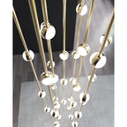 Sonne Constellation 12" Wide 55 - Light LED Chandelier Satin Brass - Cyran Lamps