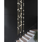 Sonne Constellation 12" Wide 55 - Light LED Chandelier Satin Brass - Cyran Lamps
