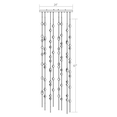 Sonne Constellation 22in Wide Beaded LED Chandelier - Cyran Lamps