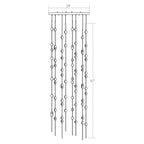 Sonne Constellation 24" Wide Integrated LED Chandelier Satin Brass - Cyran Lamps