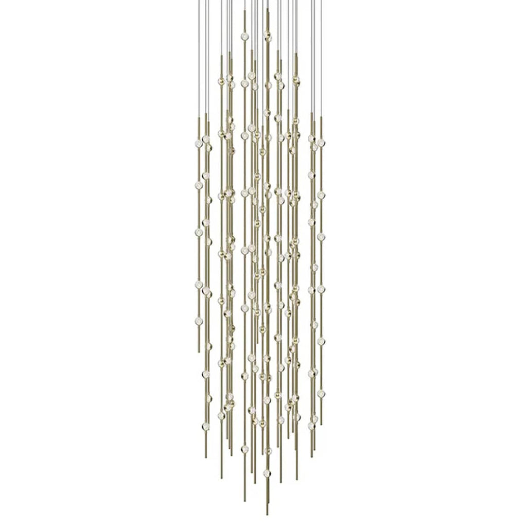 Sonne Constellation 25in Wide Modern LED Chandelier Satin Brass - Cyran Lamps