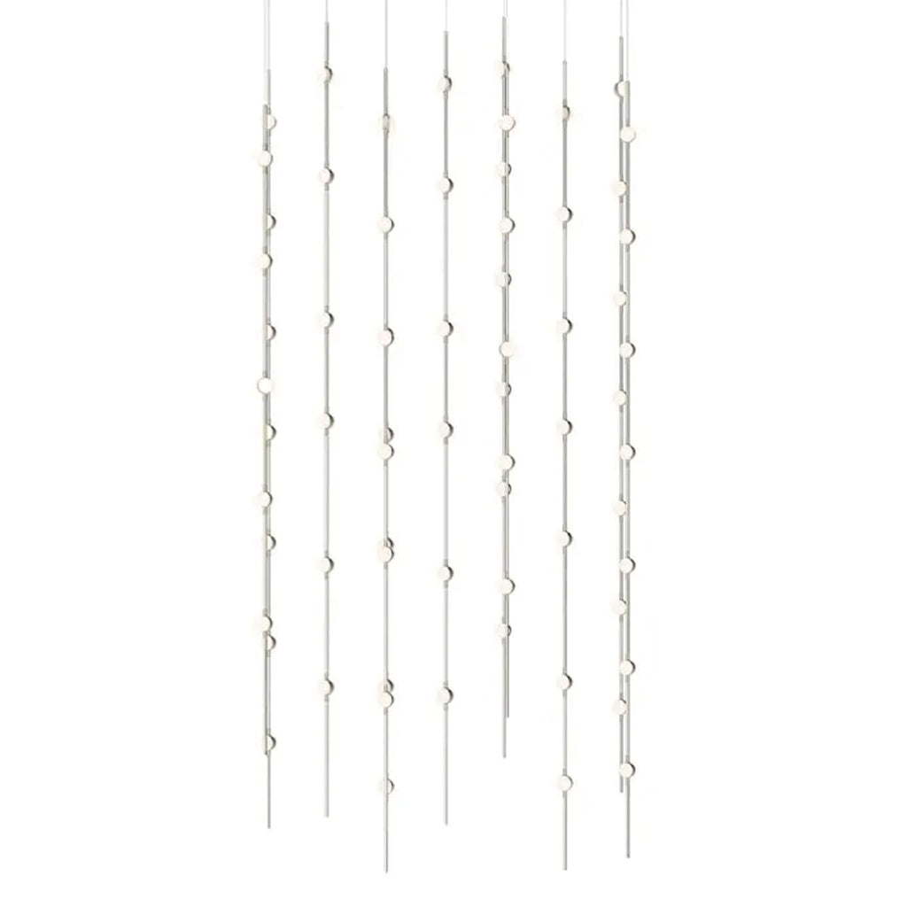 Sonne Constellation 36in Wide Beaded LED Chandelier Satin Nickel - Cyran Lamps