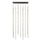 Sonne Constellation 36in Wide Beaded LED Chandelier Satin Nickel - Cyran Lamps