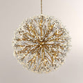 Spherical Thirty - Light Stone Quartz Chandelier - Cyran Lamps