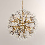 Spherical Twelve - Light Quartz Chandelier - Cyran Lamps