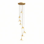 Staircase Chandelier Ideas Art Ceramic Flower Ceiling Light - Cyran Lamps