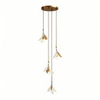 Staircase Chandelier Ideas Art Ceramic Flower Ceiling Light - Cyran Lamps