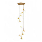 Staircase Chandelier Ideas Art Ceramic Flower Ceiling Light - Cyran Lamps