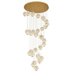 Staircase Crystal Chandelier Modern Luxury High Ceiling Light - Cyran Lamps