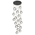 Staircase Lighting Chandelier LED Ring Cluster Rotating Ceiling Light - Cyran Lamps