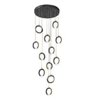 Staircase Lighting Chandelier LED Ring Cluster Rotating Ceiling Light - Cyran Lamps