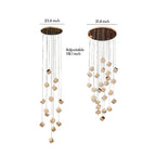Stairs Chandelier Magic Cube Crystal Ceiling Light - Cyran Lamps
