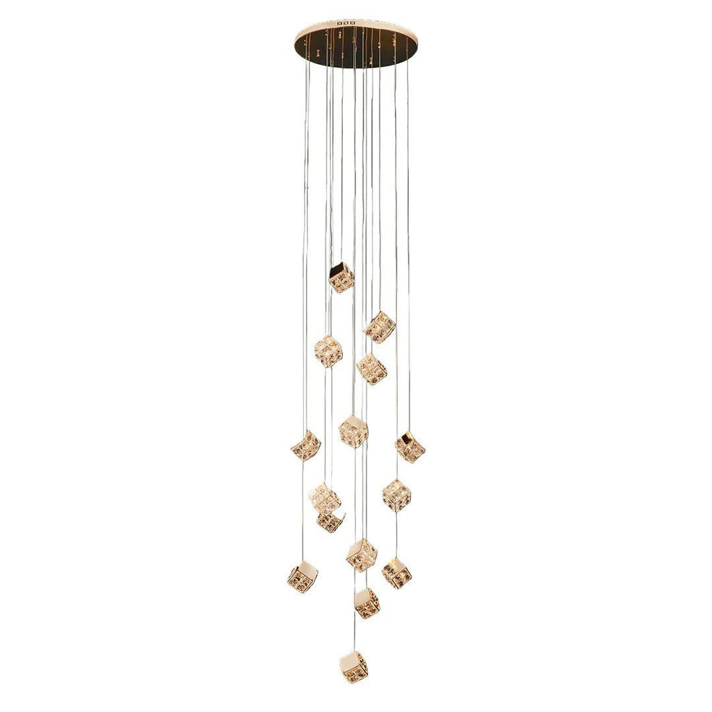 Stairs Chandelier Magic Cube Crystal Ceiling Light - Cyran Lamps