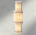 Sun Merca Alabaster Grand Round Sconce - Cyran Lamps