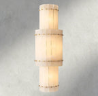 Sun Merca Alabaster Grand Round Sconce - Cyran Lamps