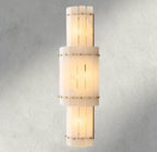 Sun Merca Alabaster Grand Round Sconce - Cyran Lamps