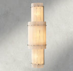 Sun Merca Alabaster Grand Round Sconce - Cyran Lamps