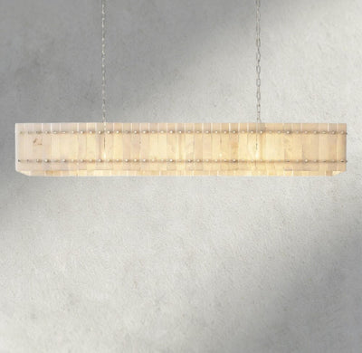 Sun Merca Alabaster Linear Chandelier 54", 72" - Cyran Lamps