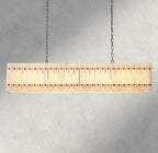 Sun Merca Alabaster Linear Chandelier 54", 72" - Cyran Lamps