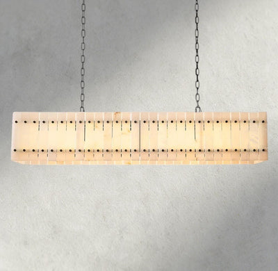 Sun Merca Alabaster Linear Chandelier 54", 72" - Cyran Lamps