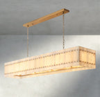 Sun Merca Alabaster Linear Chandelier 54", 72" - Cyran Lamps