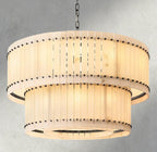Sun Merca Alabaster Round Tiered Chandelier 22", 37", 48", 60" - Cyran Lamps