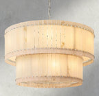 Sun Merca Alabaster Round Tiered Chandelier 22", 37", 48", 60" - Cyran Lamps