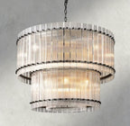 Sun Merca Two - Tier Round Chandelier 22", 37", 48", 60" - Cyran Lamps