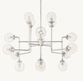 Sylviasp Bistro Clear Glass Globe Chandelier 56‘’ - Cyran Lamps