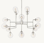 Sylviasp Bistro Clear Glass Globe Chandelier 56‘’ - Cyran Lamps