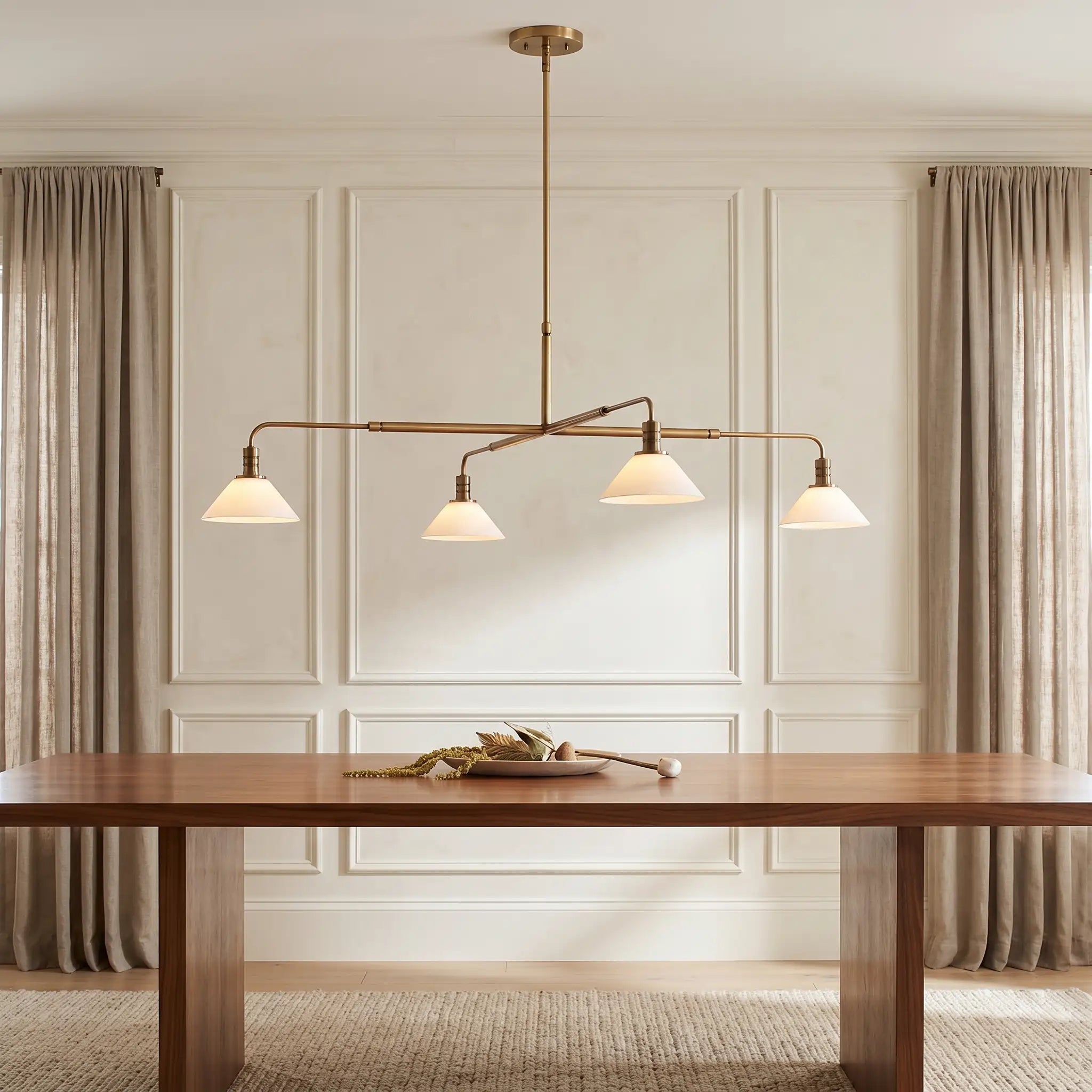Theron Glass Round Chandelier 30'' 52'' - Cyran Lamps