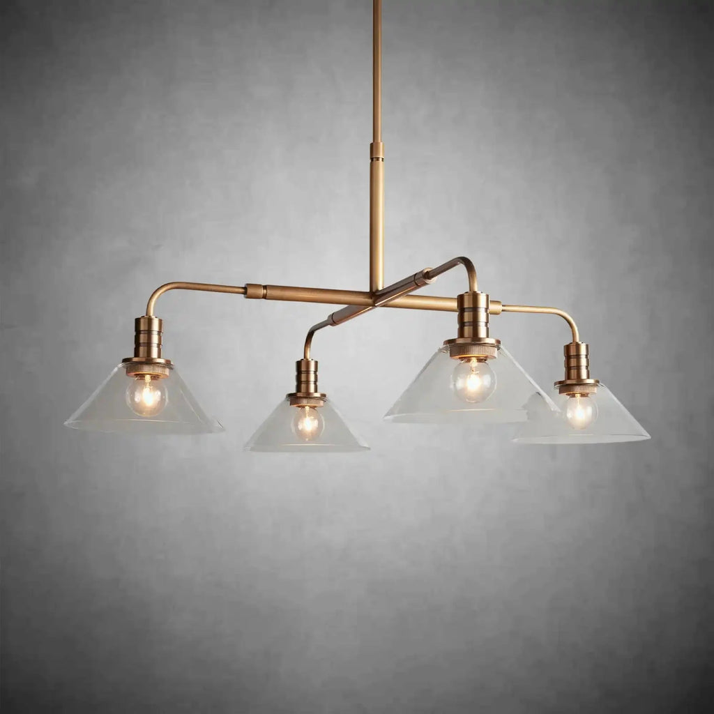 Theron Glass Round Chandelier 30'' 52'' - Cyran Lamps
